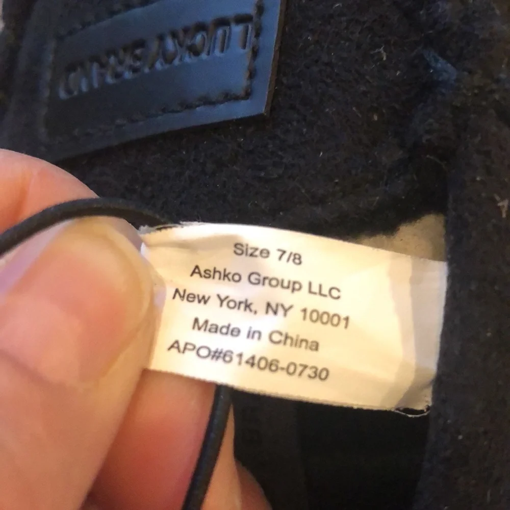 NEW Lucky Brand Toddler Moccasin Slip-On Slippers Size 7/8 Kids Shoes Black